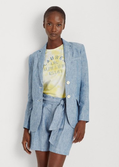 Women's Ralph Lauren Chambray-Linen Blazers | 403789YAK